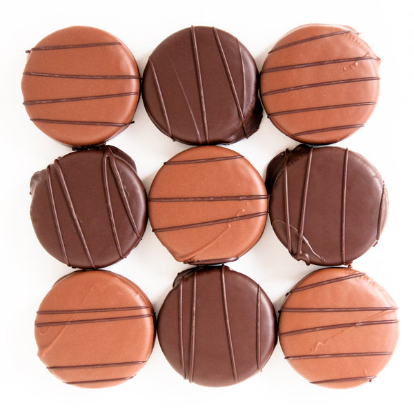 9-pc Chocolate Dipped Oreos (Choose all MILK or DARK and size)